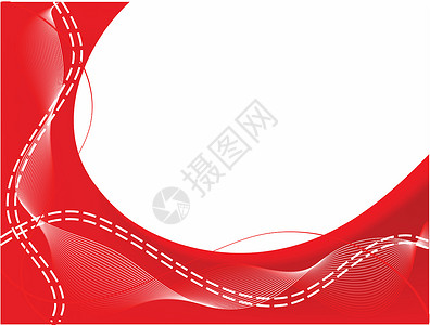 红白名片检查虚线坡度公司红色白色商业曲线插图创造力背景图片