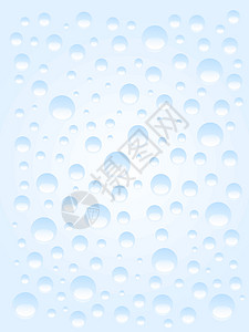 雨滴或泡泡矢量插图疼痛白色窗户玻璃光泽度青色蓝色背景图片
