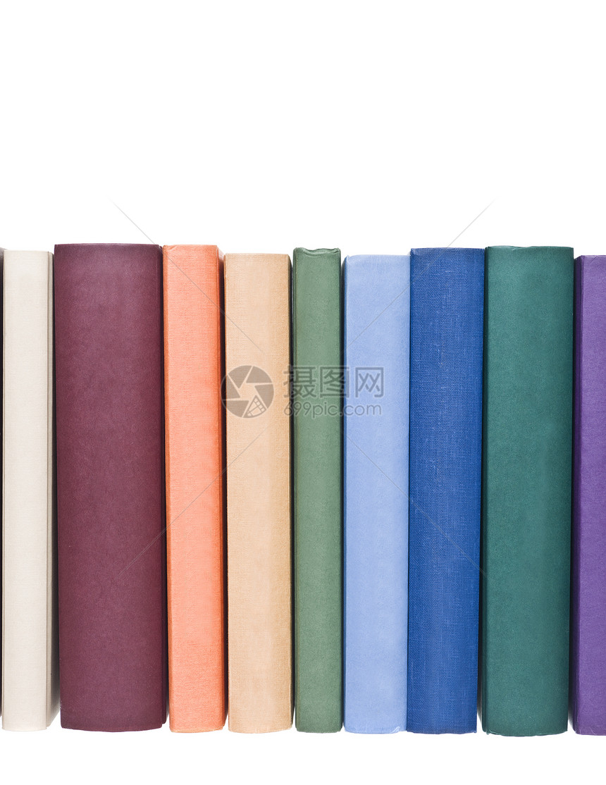 排列的书本印刷机学习书人输出阅读智慧艺术蓝色橙子章节图片