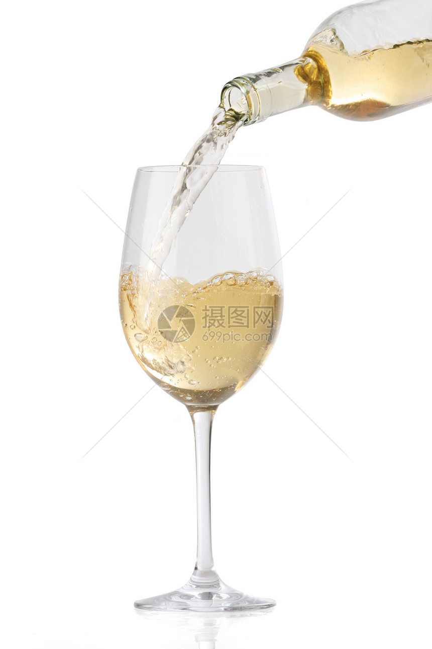 香彩白葡萄酒黄色飞溅饮料瓶子液体酒杯派对庆典水晶白色图片