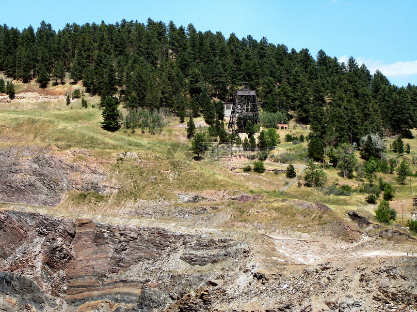 南达科他州矿业岩石本垒图片