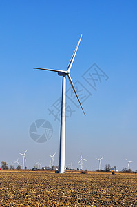 风风涡轮风车绿色资源涡轮机场地科技风力树木技术背景图片