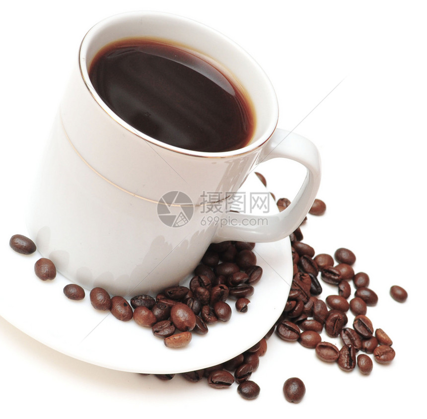 咖啡杯香气中指美食白色飞碟研磨杯子饮料棕色粮食图片
