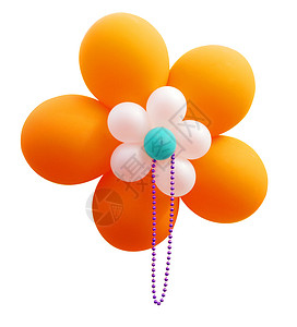 与 Beads 相伴的橙色气球花背景图片