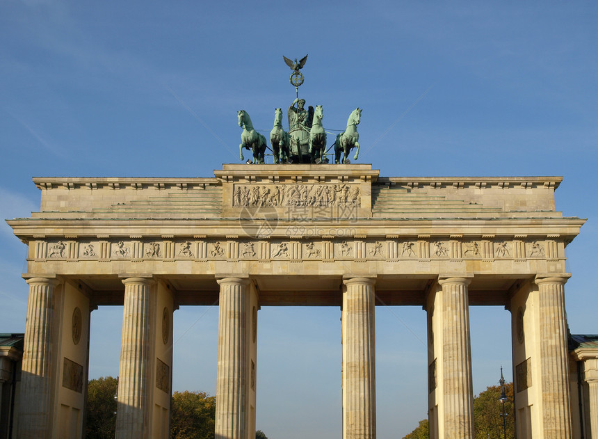 柏林纪念碑建筑中心城市建筑学雕塑地标雕像全景图片