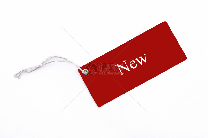 红色标签礼物笔记市场纺织品零售商业购物蕾丝细绳界面图片
