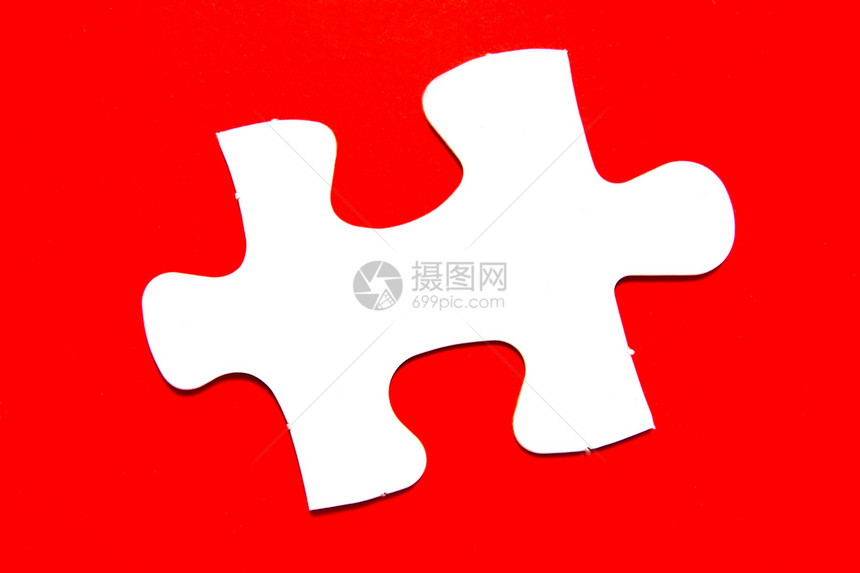 拼锯碎片挑战游戏战略白色红色拼图商业概念图片