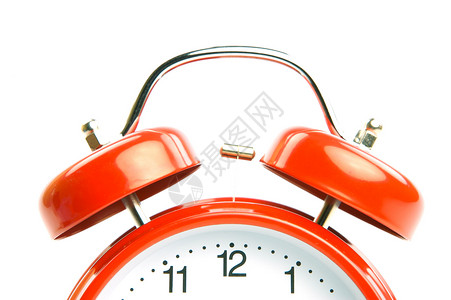 提醒时钟概念圆形白色红色时间背景图片