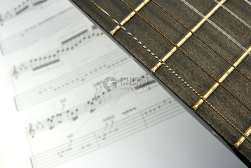 吉他语乐器脖子声学乐谱笔记音乐分数学习指板作曲家图片
