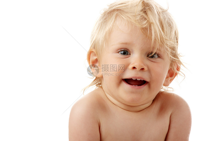 带着毛巾快乐的宝宝男生新生婴儿期卫生童年婴儿皮肤女孩乐趣孩子图片