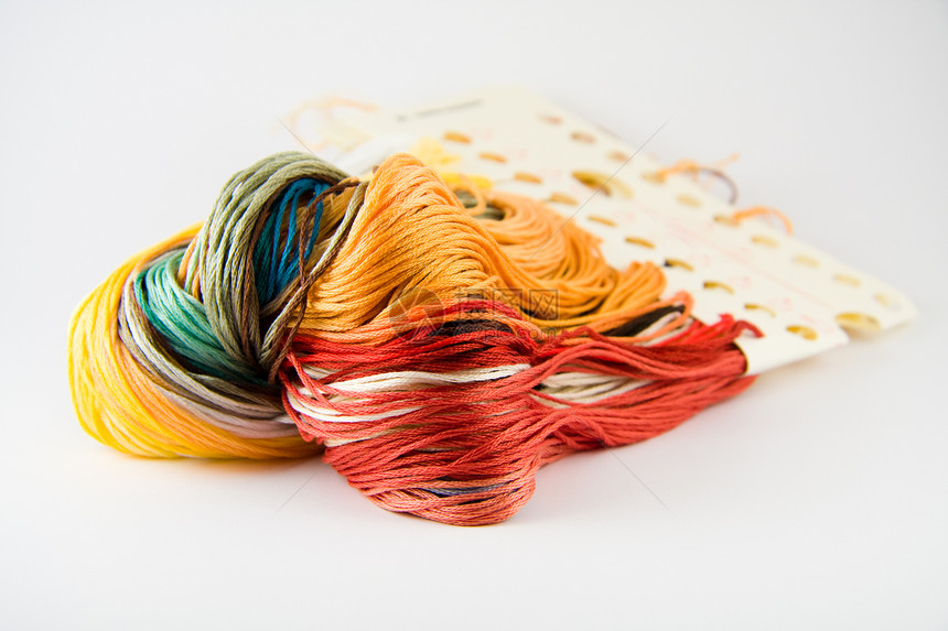 呜针织缠绕棉布细绳纺织品线索衣服材料工艺红色图片
