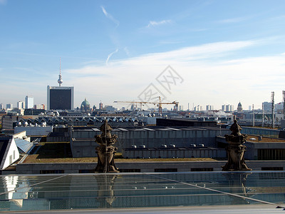 柏林天际城市全景中心背景图片