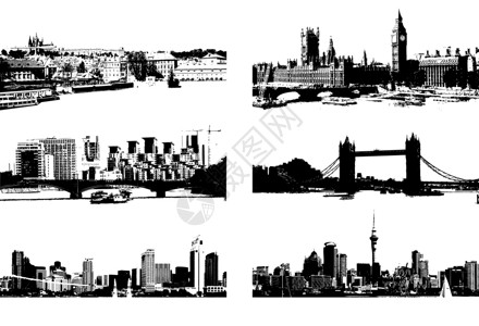 环塔拉力赛城市景色环影黑色 用于设计设计图片