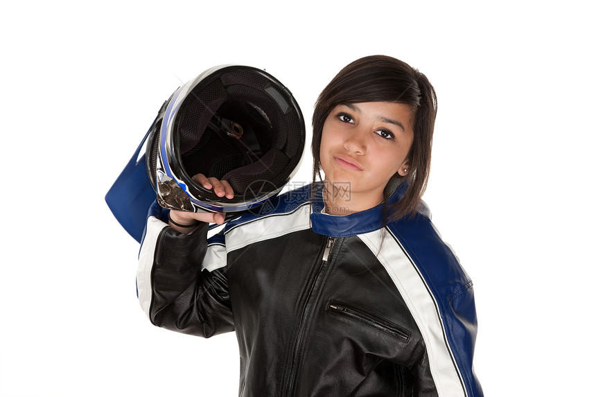 拉丁美洲比克语Name骑士皮革青年安全青少年赛车手女性原住民头盔运动员图片