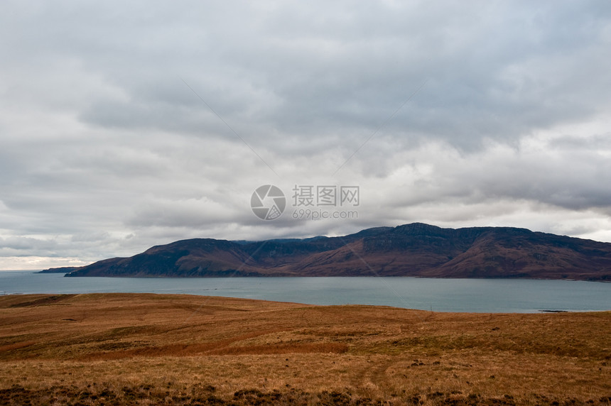 胡拉场地乡村小岛顶峰高地丘陵首脑天空爬坡图片