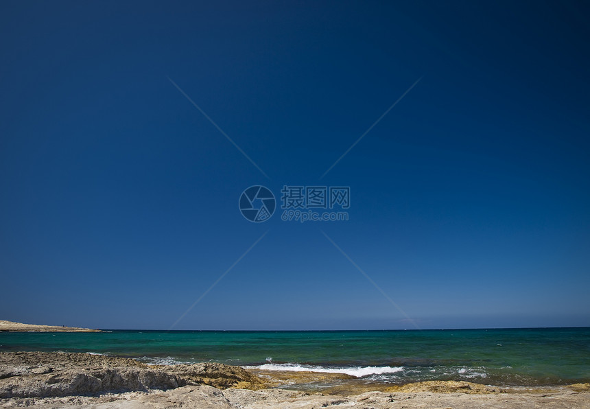 马耳他海岸风景天顶海岸线吸引力旅行地质学砂岩天蓝色侵蚀天空图片