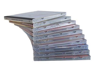 白色上孤立的cd箱盖子光盘塑料音乐案件技术磁盘数据盒子袖珍背景图片