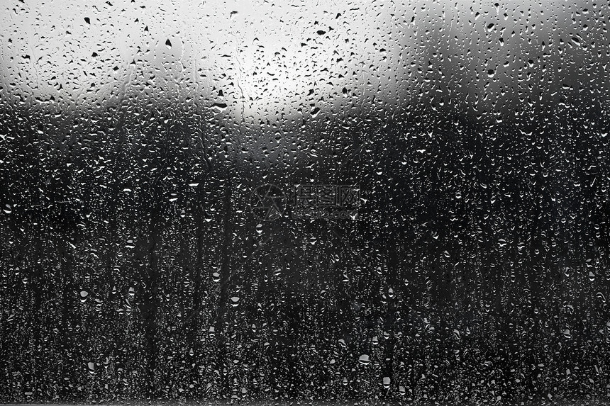 雨滴愁云水滴下雨反射风暴玻璃情绪天气房间庇护所图片