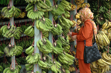 购买香蕉热带水果黑色农业女士背景图片