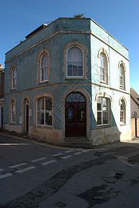 蓝楼房子背景图片