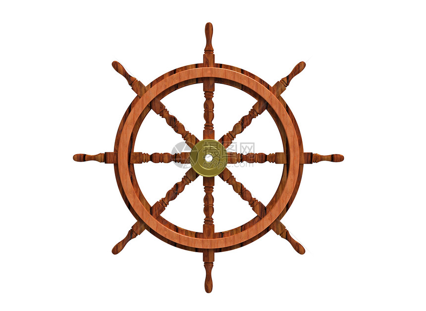 船舶方向轮木头车轮航海棕色白色巡航海军控制血管导航图片