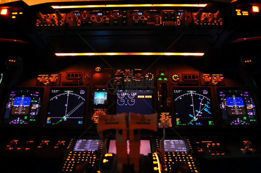 飞行甲板导航展示风门航空公司航班飞行员旅行指标飞机控制图片