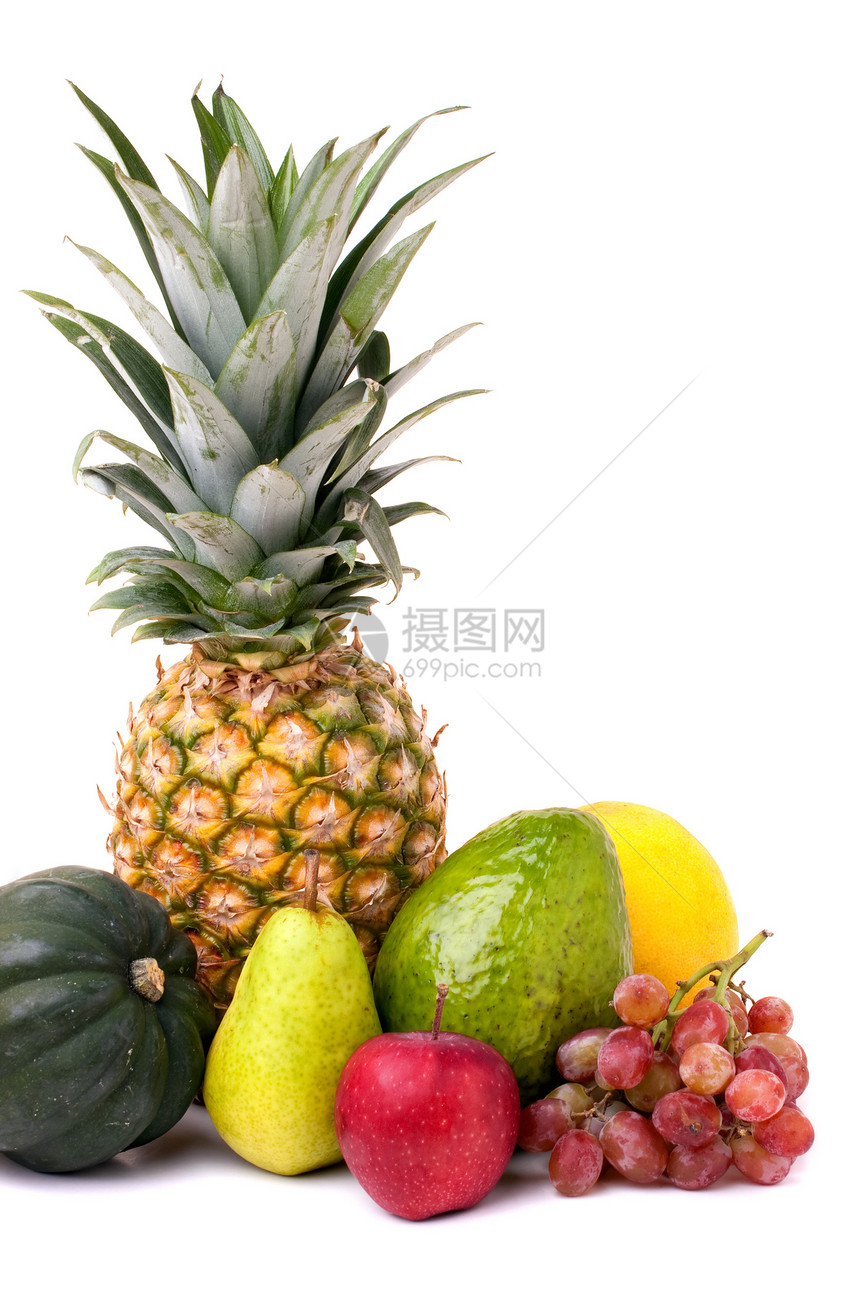 新鲜水果和农产品菠萝蔬菜杂货壁球平衡团体橡子面条饮食食物图片
