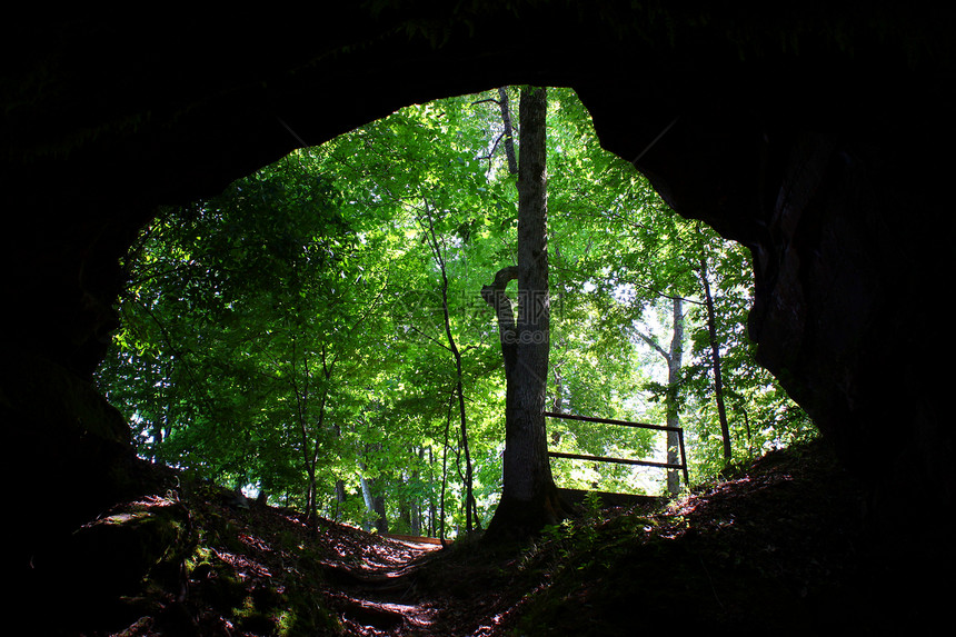 洞穴泉风景洞穴学石窟陷阱历史痕迹风险植被入口公园图片