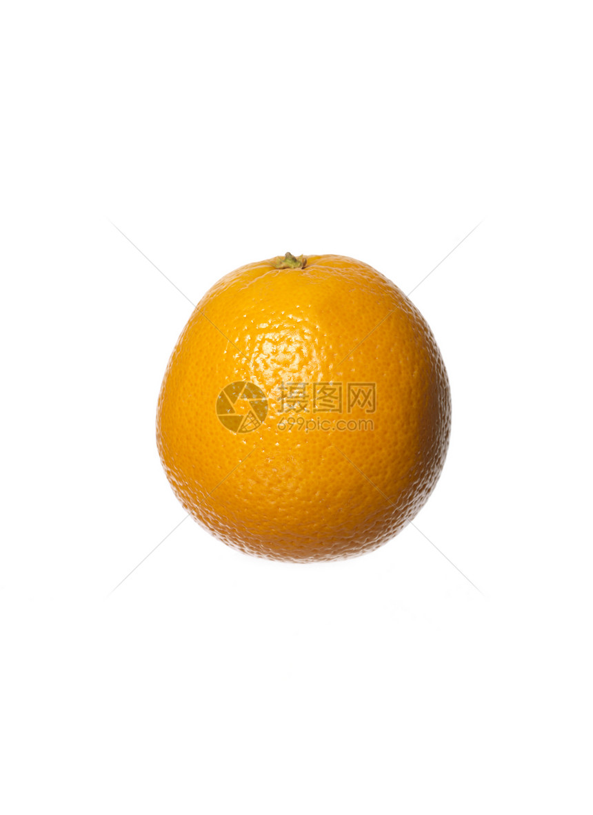橙子反射工作室水果圆形维生素静物白色图片