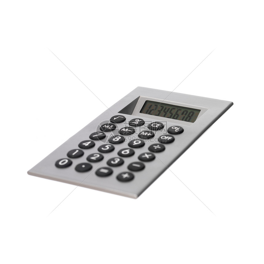 Pocket 计算器展示工作室乘法数字静物灰色按钮数学图片