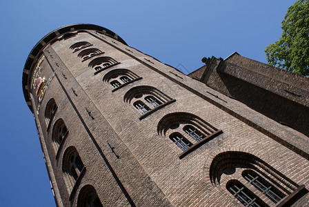 在哥本哈根的圆塔高清图片