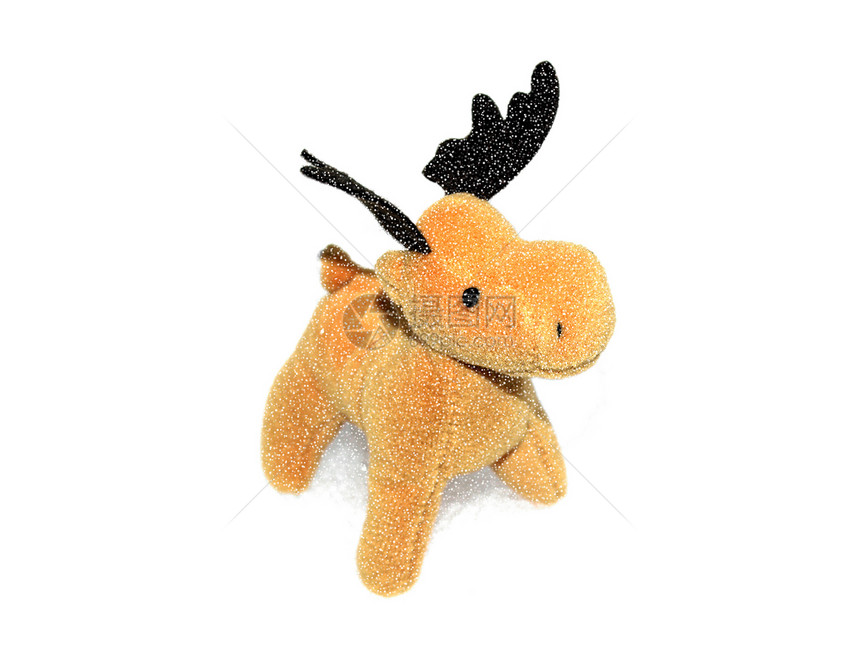 圣诞鹿白色驼鹿庆典钥匙玩具麋鹿季节卡片季节性图片