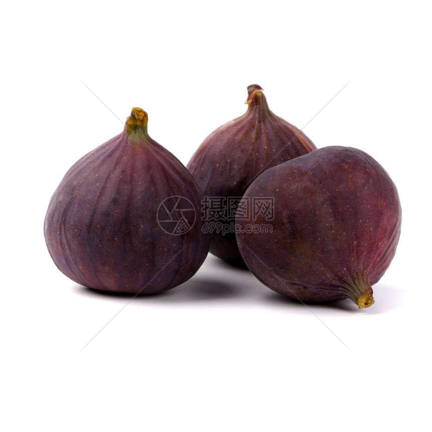 三个新的无花果水果生产种子白色紫色市场食物图片