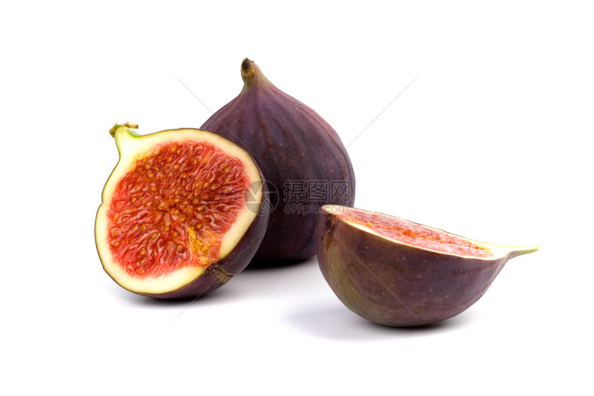 新鲜无花果生产食物紫色市场白色种子水果图片