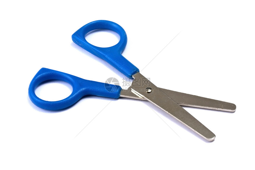 剪刀塑料刀片金属家庭插条白色夹子刀具蓝色补给品图片