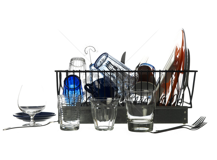 盘子菜碗碟架刀具杯子玻璃静物水杯工作室酒杯盘子产品图片