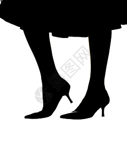 女人的轮廓女孩工作室衣服产品高跟鞋裙子女性静物服装拖鞋背景图片