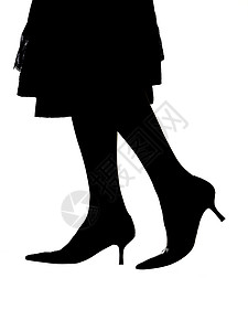 女人的轮廓工作室静物高跟鞋裙子女孩产品衣服女士女性拖鞋背景图片