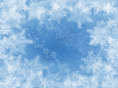 抽象的冬季背景 - 雪花和轮廓背景图片