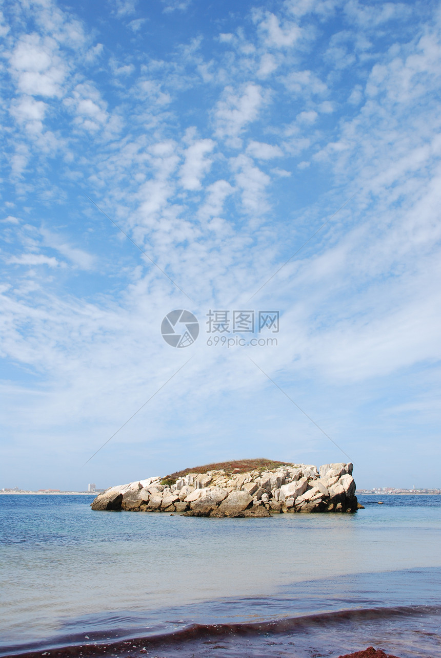 Baleal海滩巨石戏剧云风岩石场景海景支撑海岸线旅行海洋海岸藻类图片
