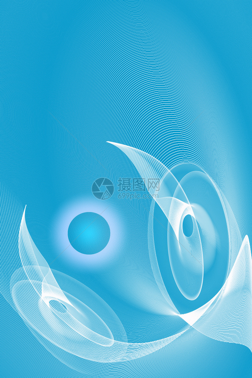 蓝色现代抽象背景电脑网络艺术白色活力圆圈墙纸图片