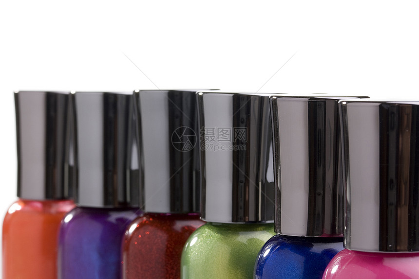 指甲油蓝色美甲红色修脚玻璃沙龙配饰绿色产品瓶子图片