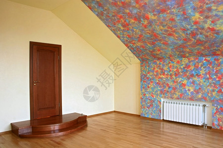 房间散热器木地板石膏棕色房子地面奢华大厅加热背景图片