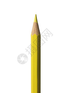 彩色铅笔孤独黄色痕迹草稿静物白色背景图片