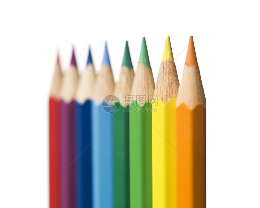 彩色铅笔列红色团体黑色绘画白色注意力紫色孩子橙子蓝色图片