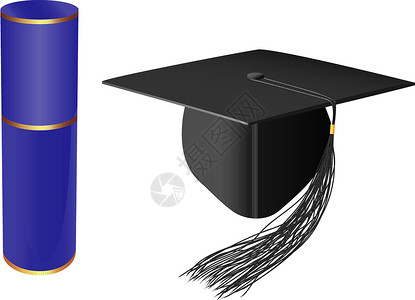 毕业流苏教育学校黑色证书大学文凭毕业典礼帽子背景图片