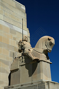 纪念乔治五世雕塑议会骑士观光纪念碑国王石头首都历史地标背景图片