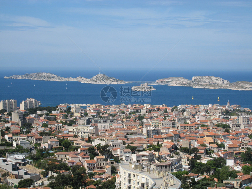 Frioul群岛的马赛观景图片