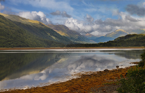 莫忘初心苏格兰湖湖背景