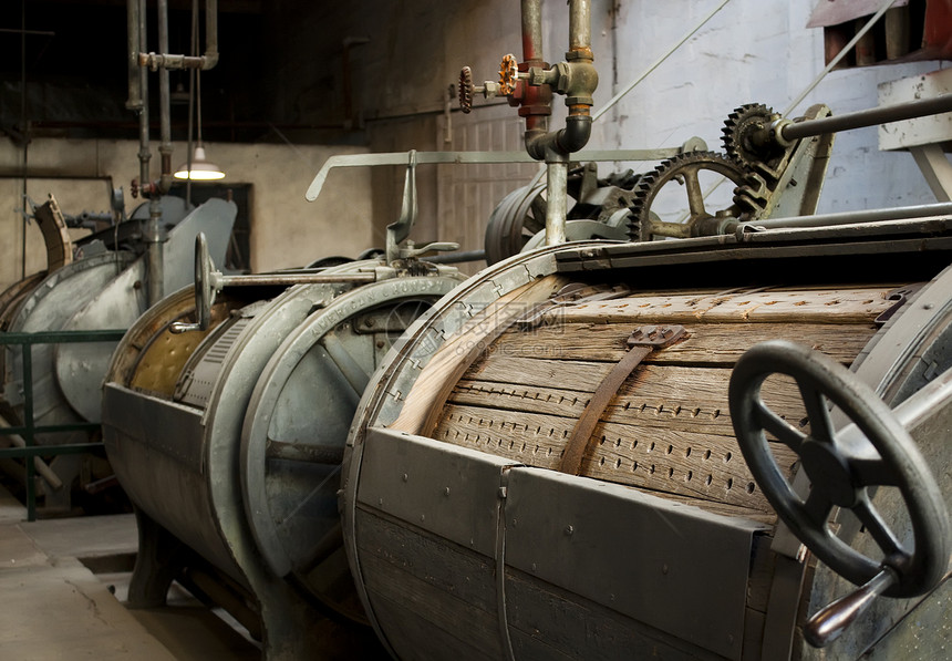监狱的旧洗衣机机器垫圈历史地标图片
